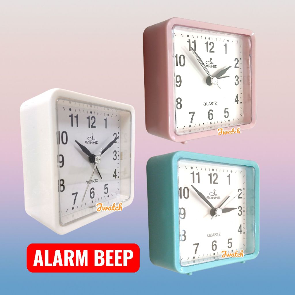 Jam Weker Alarm Bunyi Beep Bentuk Kotak