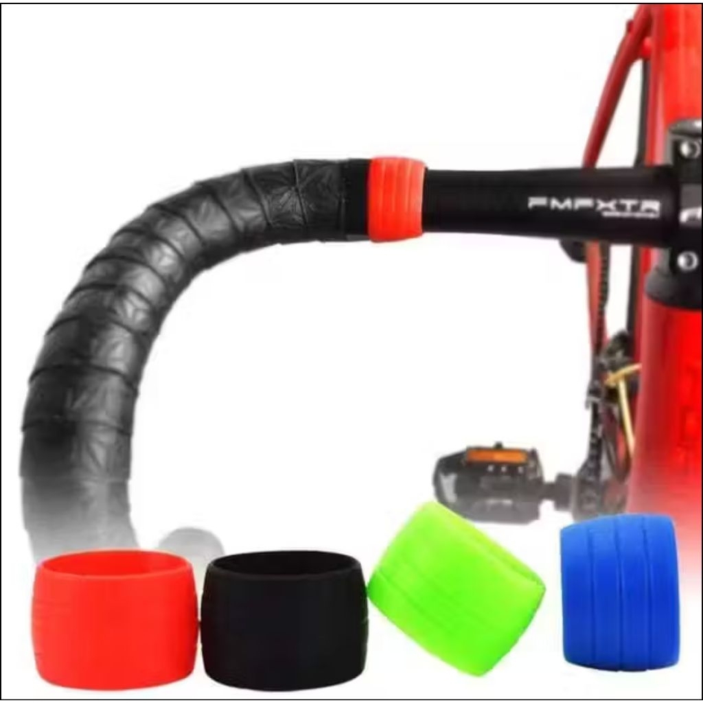 2 pcs strummer karet silicone bartape ring perapi stang sepeda balap roadbike fixie