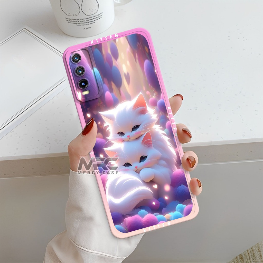 Mercycase Softcase HP Vivo Y12s Y20 Y20s Karakter Silikon Case Procamera Casehp Bumper Cover HP - 25