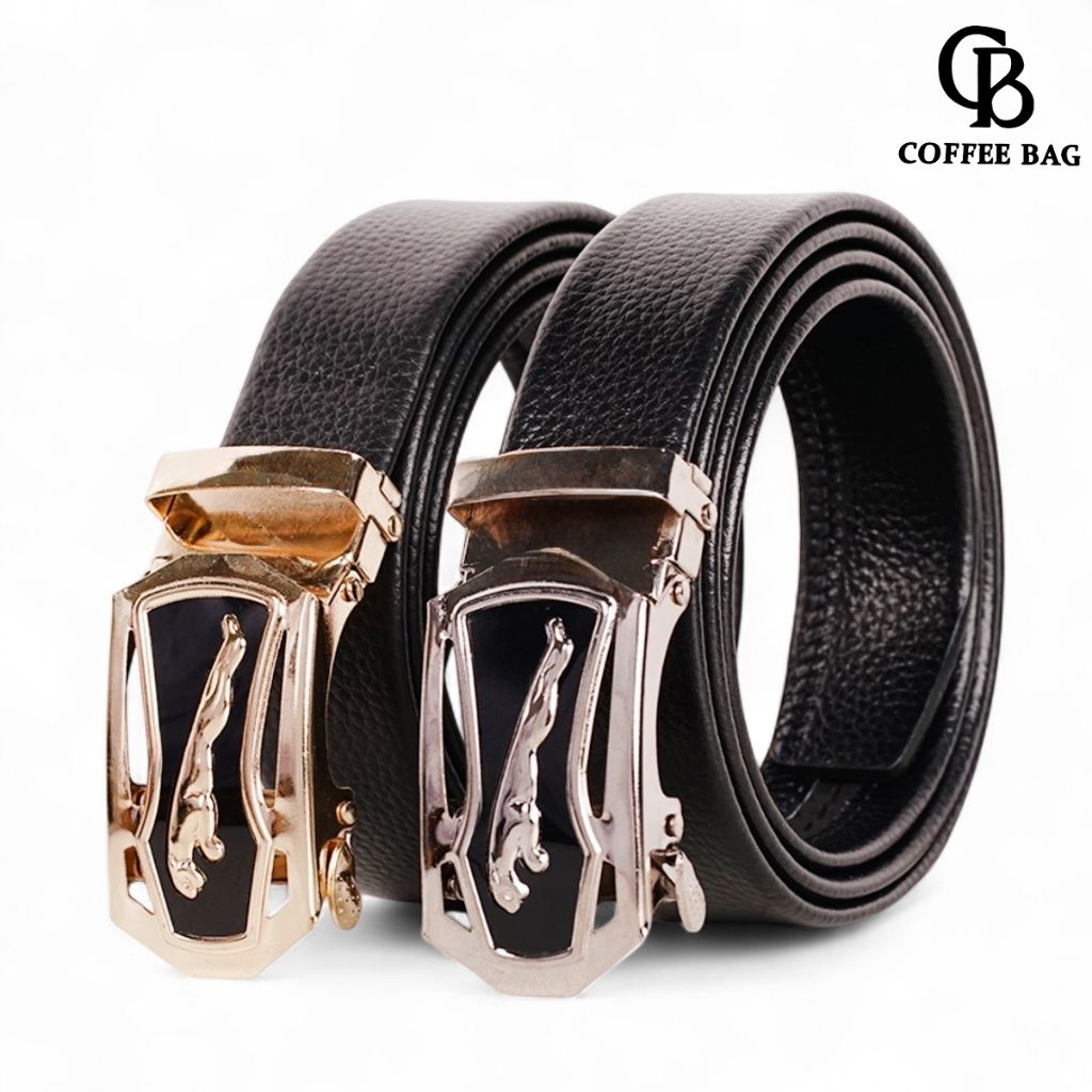 [CB] Ikat Pinggang Pria Kulit PU Premium Hitam Stylish Sabuk Pria Modern-Q7221+M6/Q7222+M6