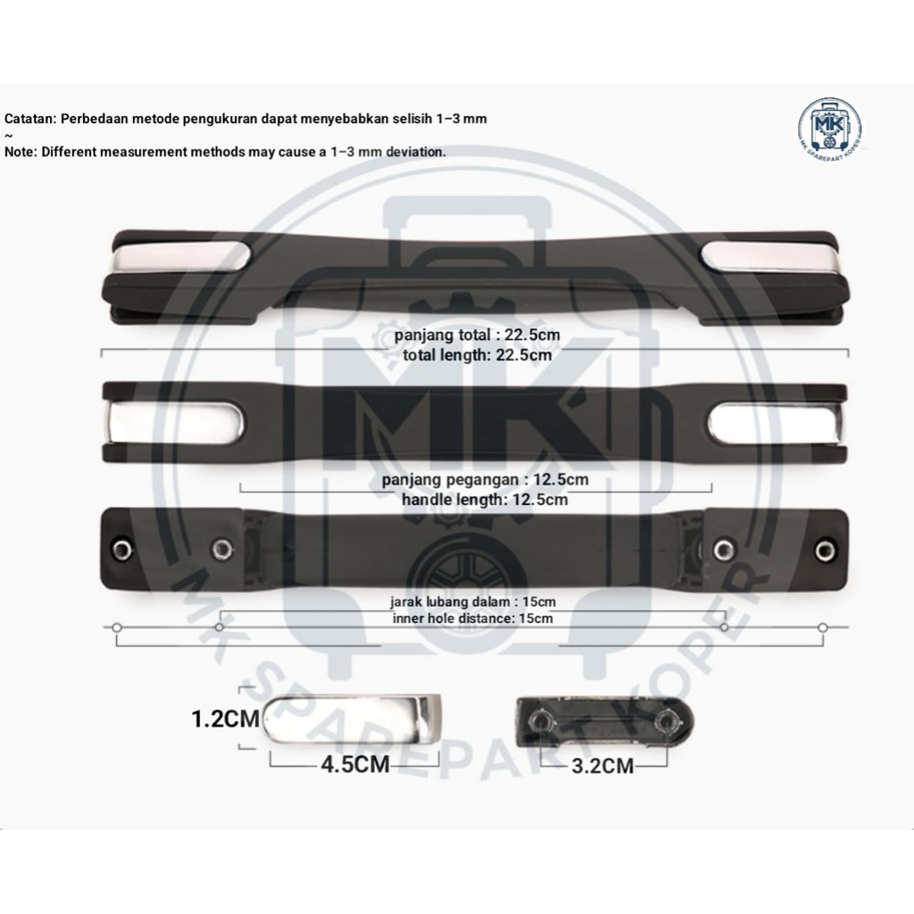 Handel Polo Croem,Penganggan Koper,Gangang Koper polo croem plastik Kualitas Premium