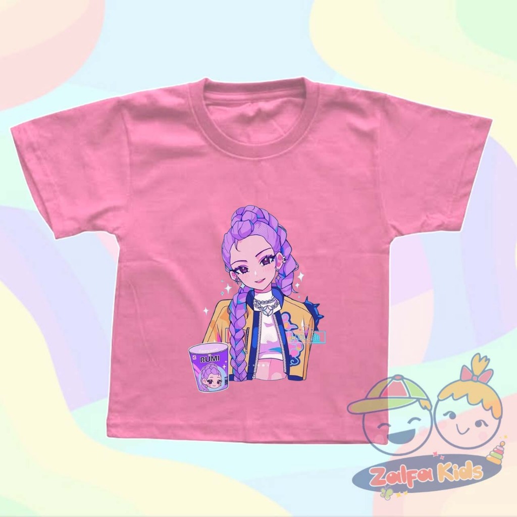 Baju Anak Kaos Anak Kpop Huntrix Rumi Demon Hunter - Gratis Cetak Nama