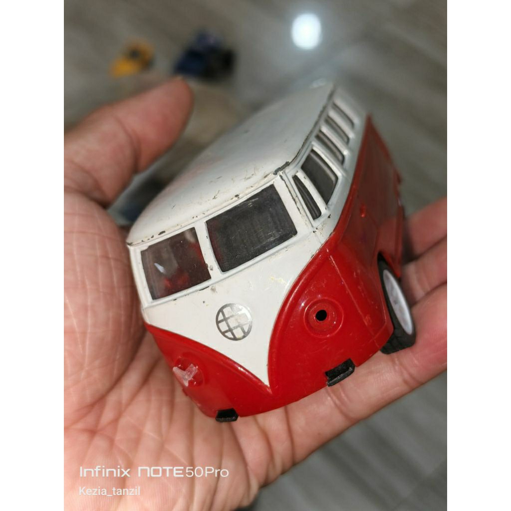 DIECAST DIE CAST JUALAN MAINAN MOBIL MOBILAN VW VOLKSWAGEN VOLKS WAGEN MERAH RED MINUS JUNK BESI MET