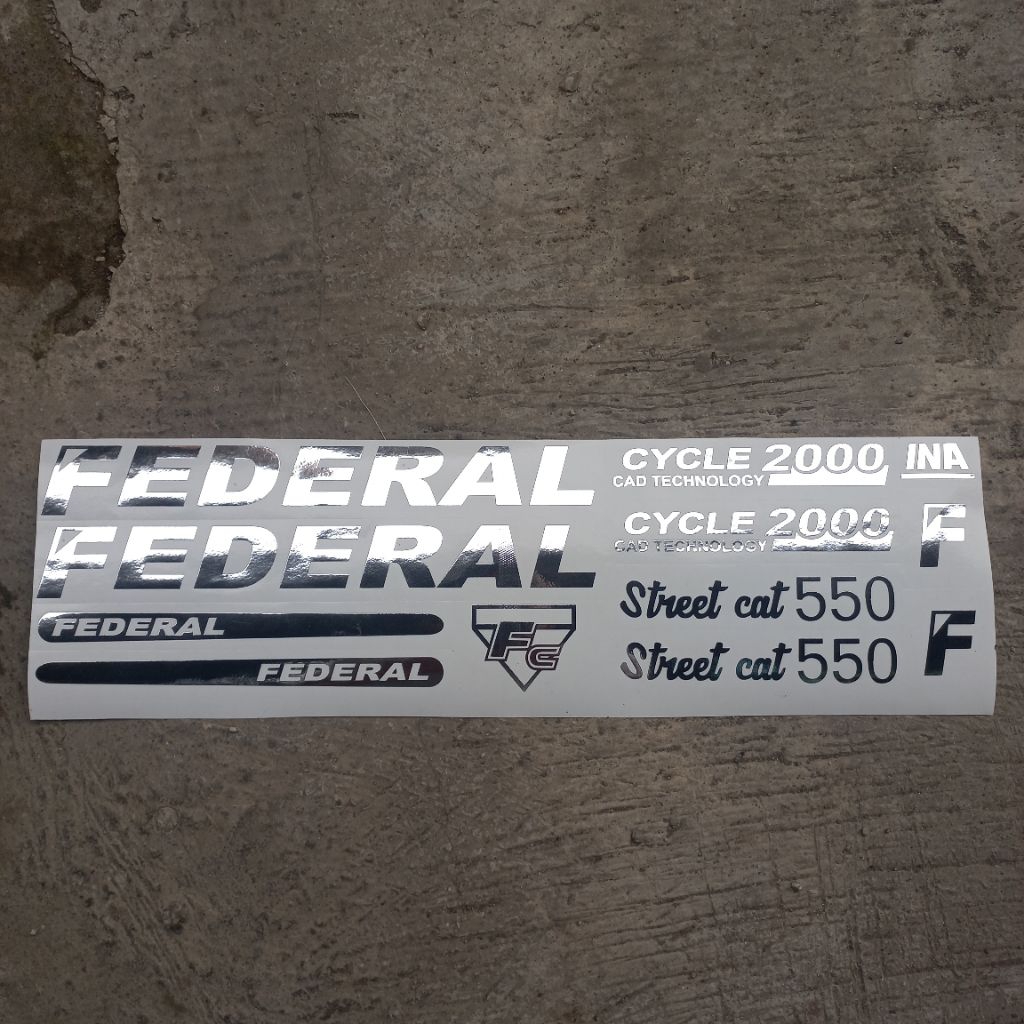 Sticker sepeda FEDERAL street cat 550 cutting
