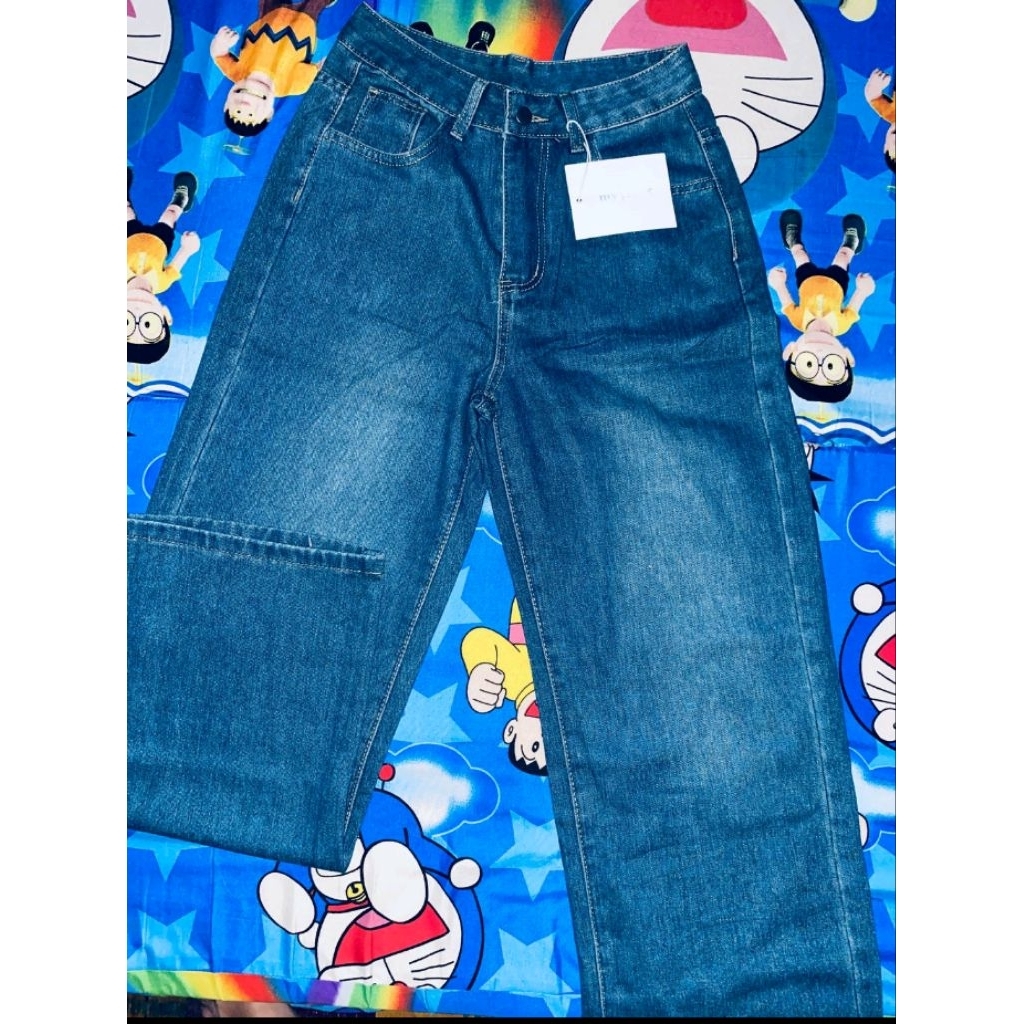 LuLu Jeans premium biru retro ukuran S