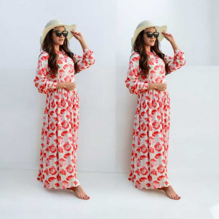 Daster Muslim Premium Merah Home Dress Daster Kekinian Daster Premium Gamis Premium