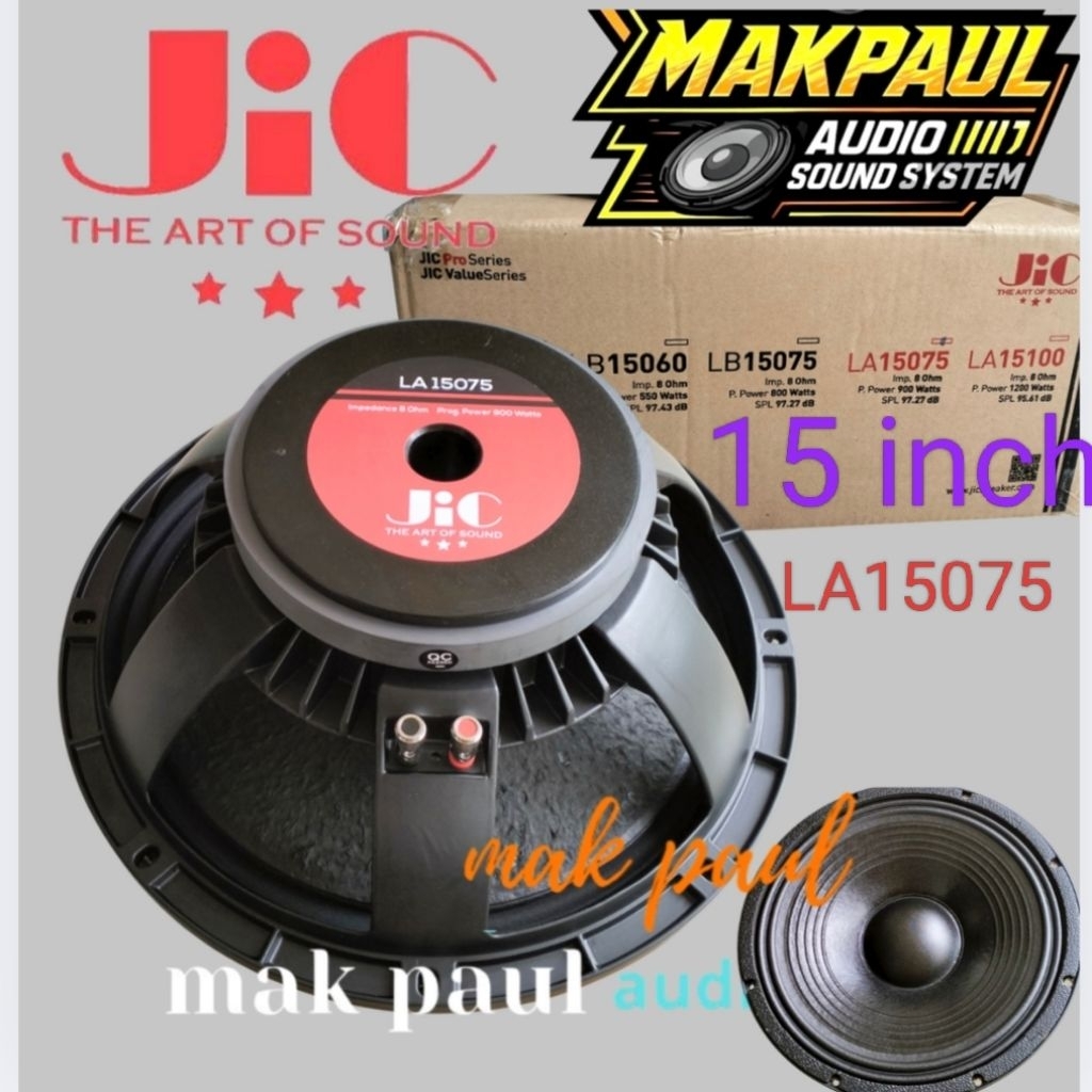 speaker JIC 15 INCH LA 15075 vc 3 inch midle low ORIGINAL JIC