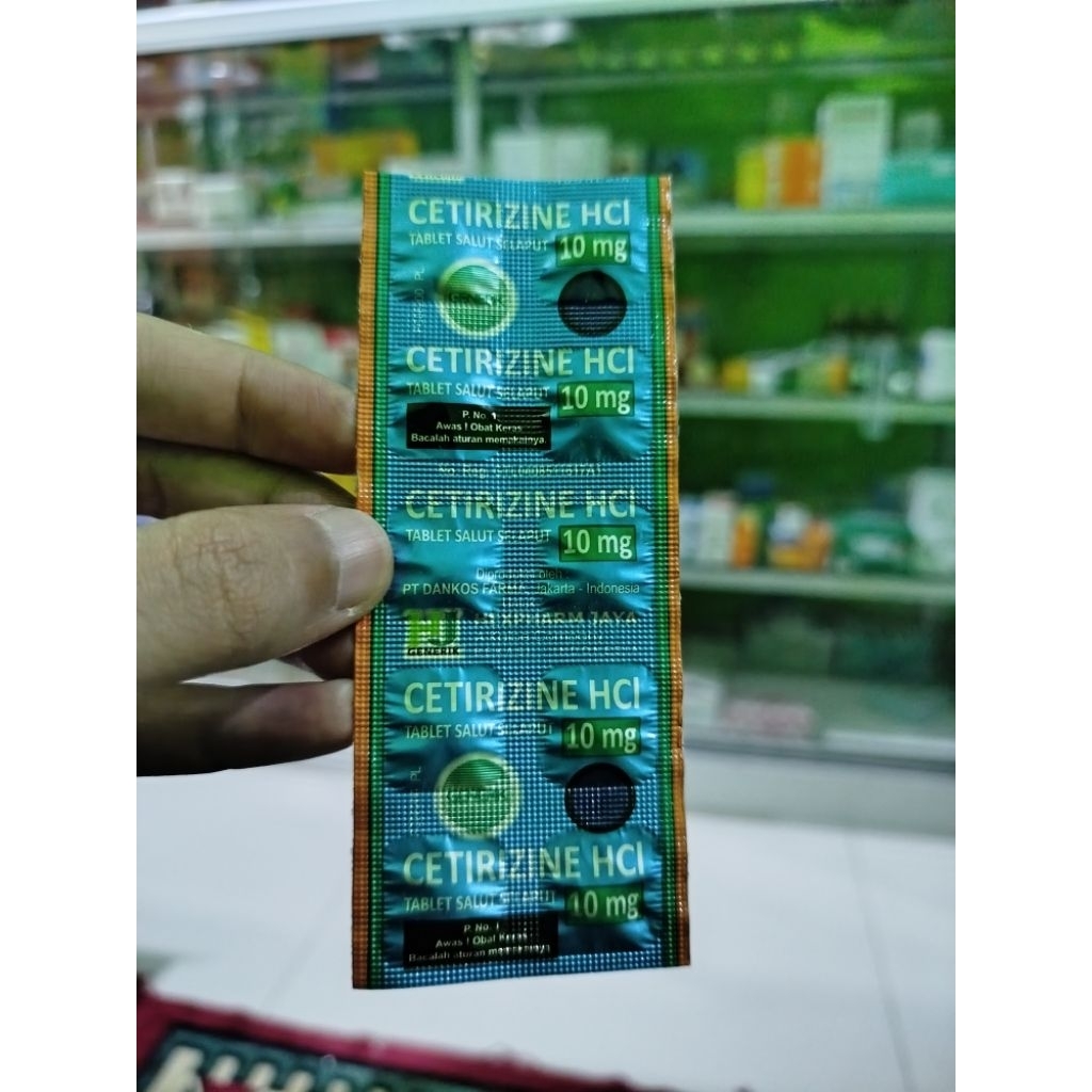 Cetirizine HCI Tablet (Obat gatal di karenakan alergi dan keligata.)