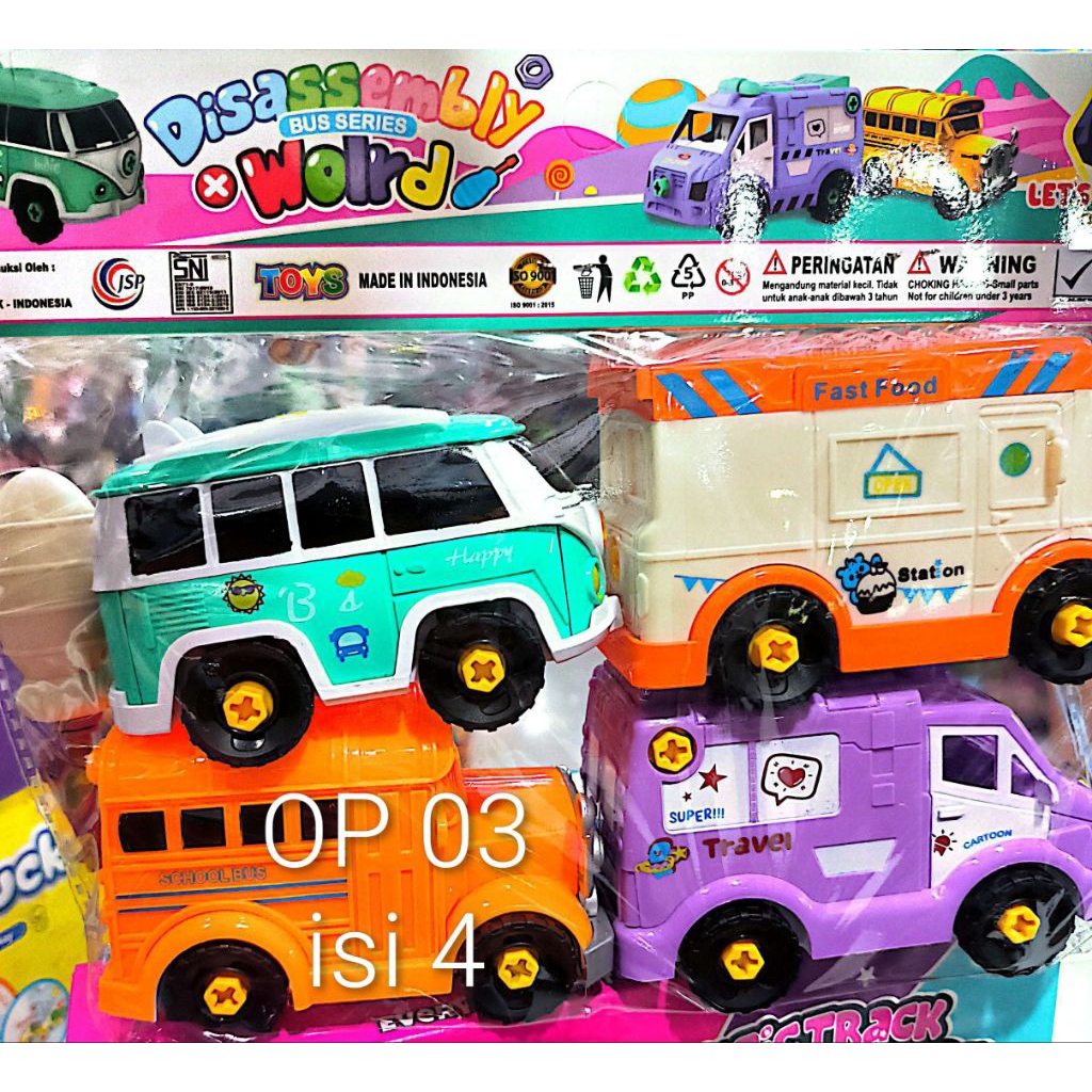 Mainan anak mobil mobilan DP02 ,DP03 ,DP26 ,bisa bongkar pasang.