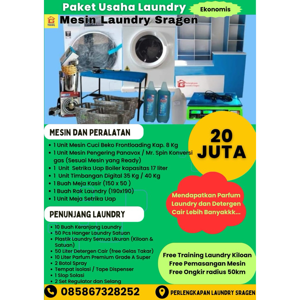 paket usaha laundry pemula