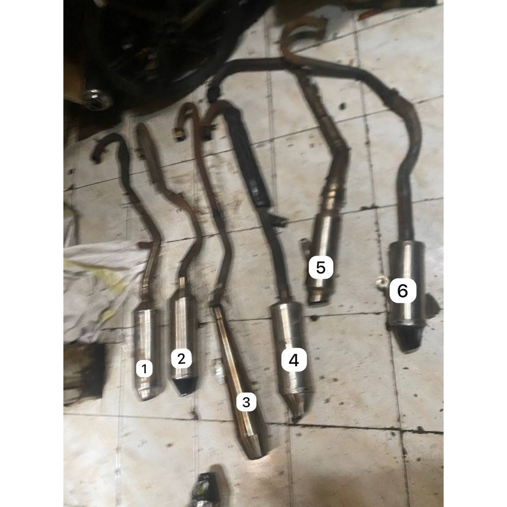 knalpot trail bekas mesin honda