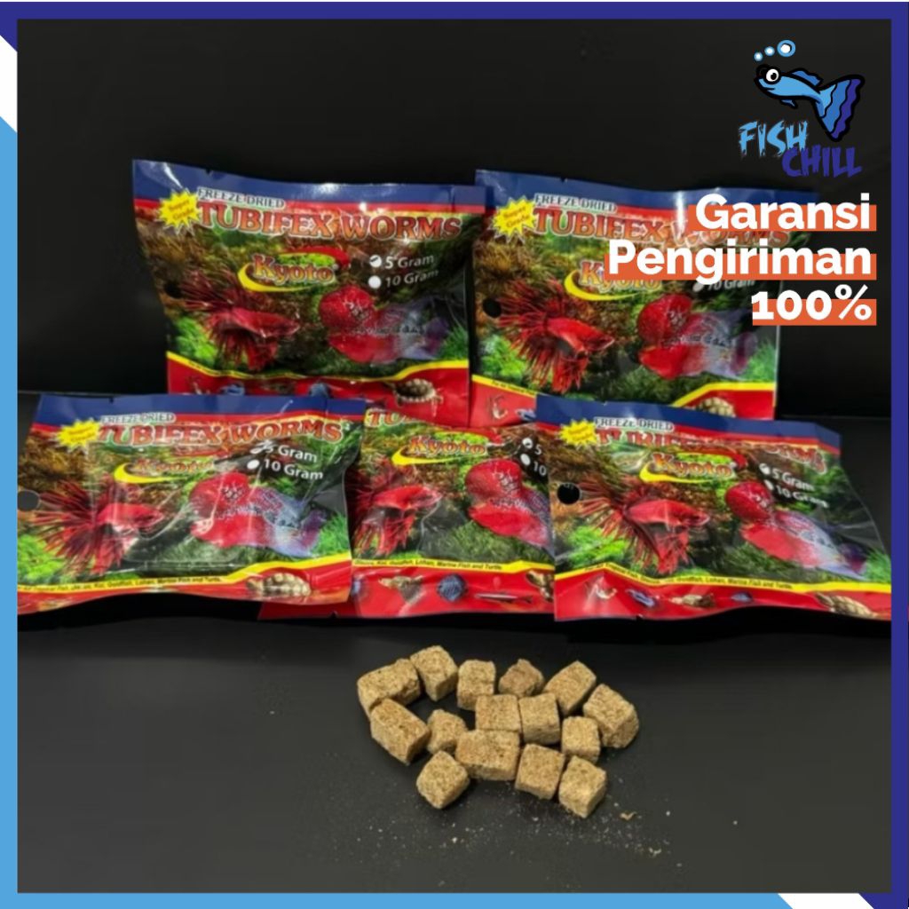 Pakan Ikan • CACING SUTRA KERING TIBIFEX WORMS TINGGI PROTEIN KEMASAN 5g Aquarium Aquascape Ikan Hia