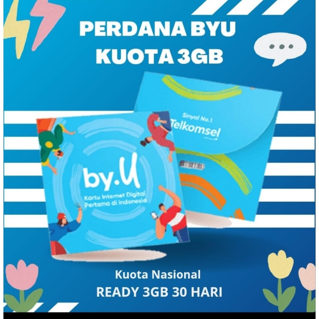 PERDANA BYU KUOTA 3GB (SEGEL)