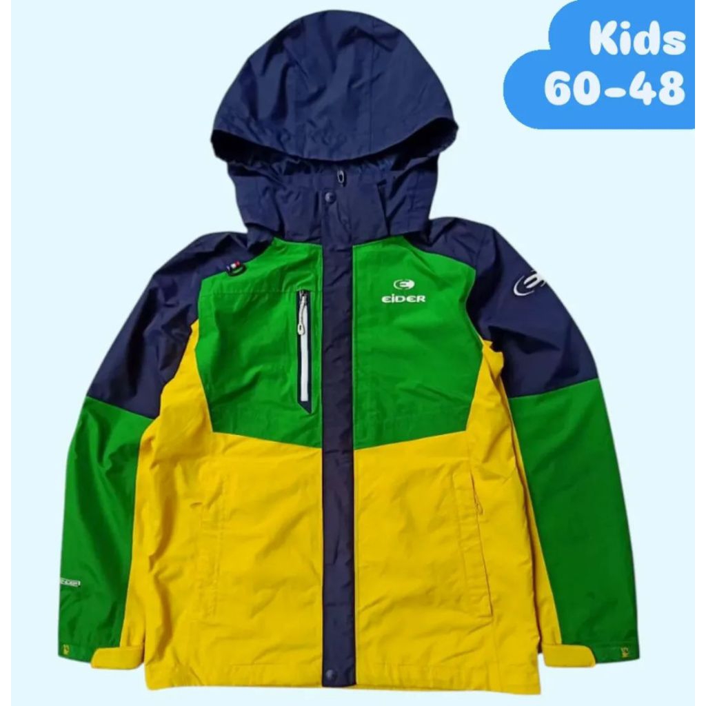 Jaket anak outdoor EIDER colorblock waterproof size 150