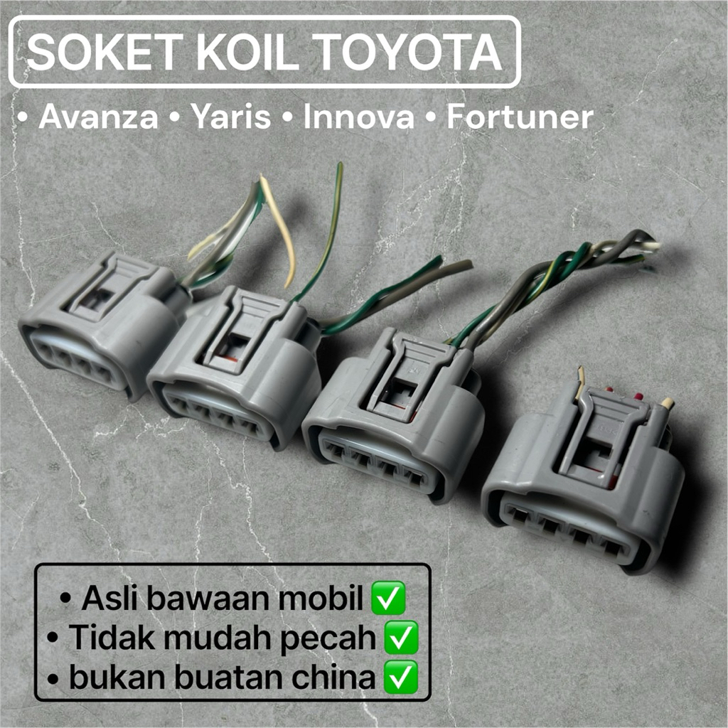 Soket koil Avanza Xenia Innova Yaris Fortuner Vios Original asli bawaan mobil