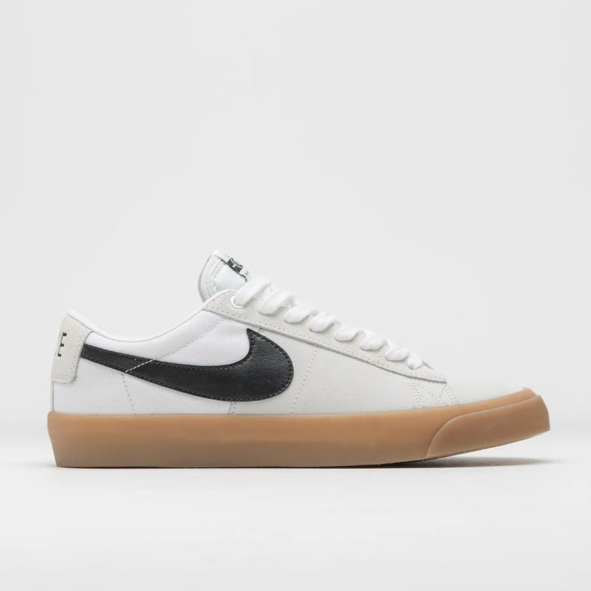 Nike SB Zoom Blazer Low Pro GT White Gum Skate Shoes DC7695-100 Original Resmi