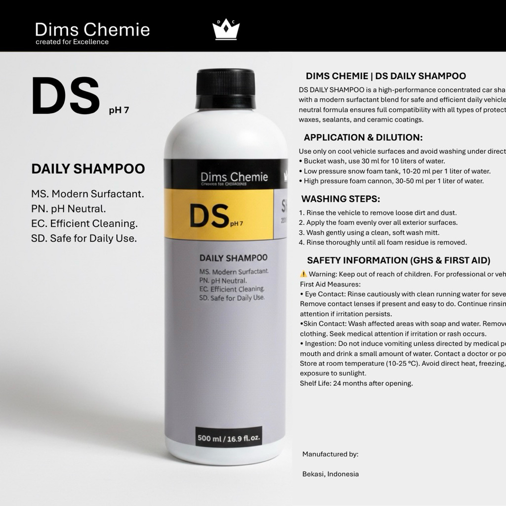 Dims Chemie DS pH7 Daily Shampoo
