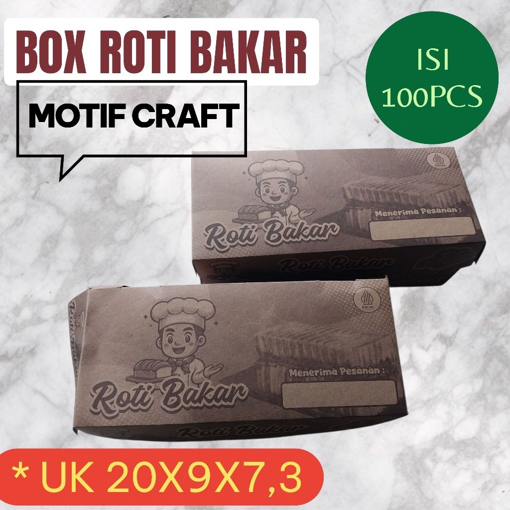PROMO BOX DUS ROTI BAKAR MURAH UK 20X9X7// DUS ROTI BAKAR/ KEMASAN ROTI BAKAR//DUS ROTI PANGGANG MUR