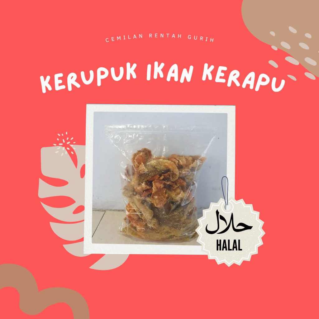 kerupuk ikan kerapu 1kg mentah