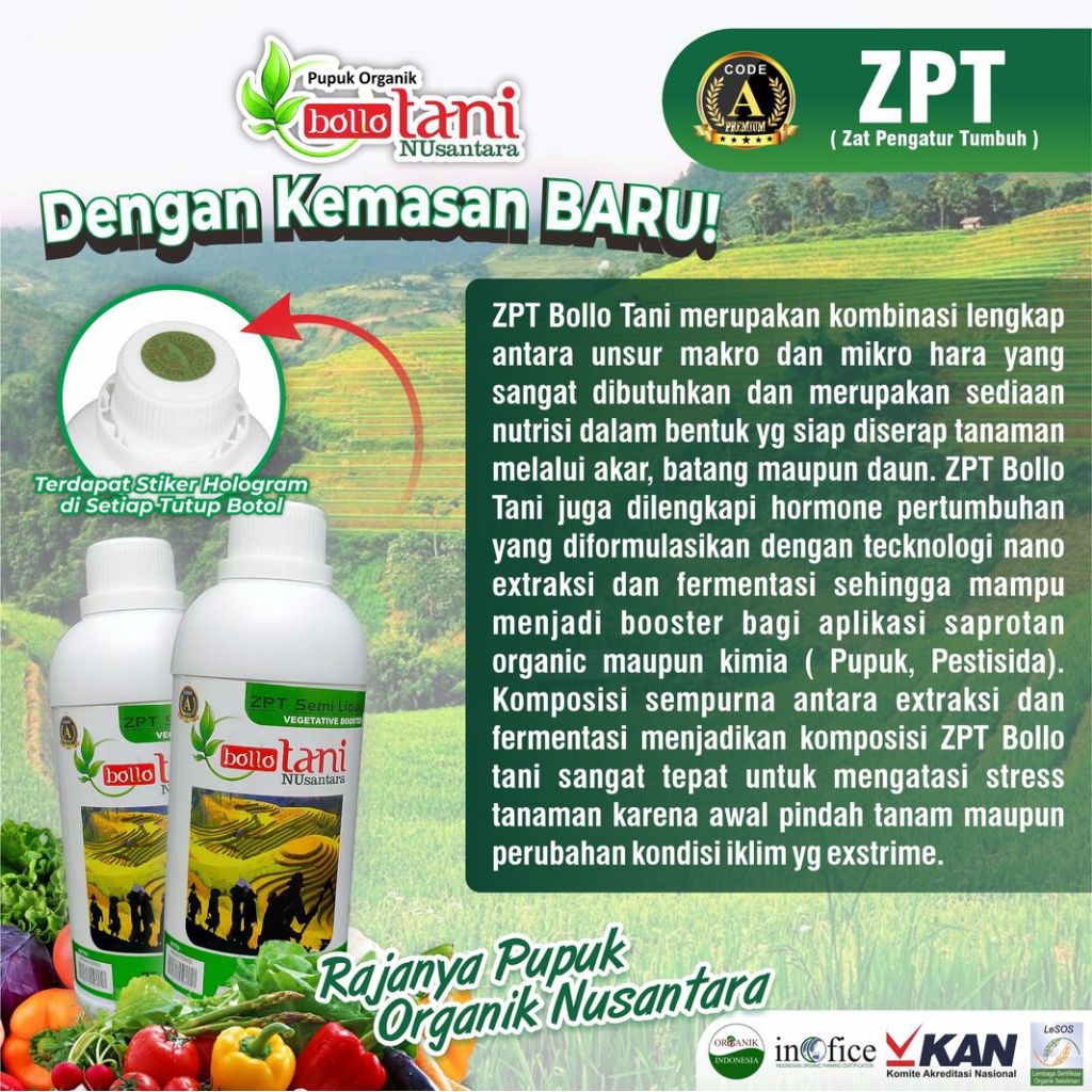 ZPT BolloTani Original 500ml • Perangsang Bunga & Akar • Cocok untuk Cabe ° Tanaman Buah• Tanaman Sa