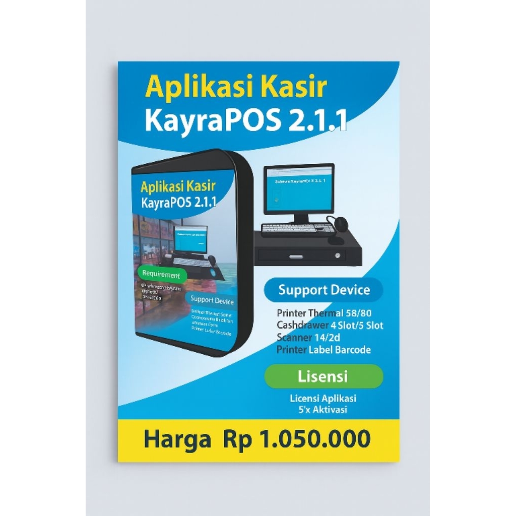 Aplikasi kasir kayrapos v.2.1.1 - offline - 3xAktivasi -  untuk usaha grosir dan eceran/ petshop/apo