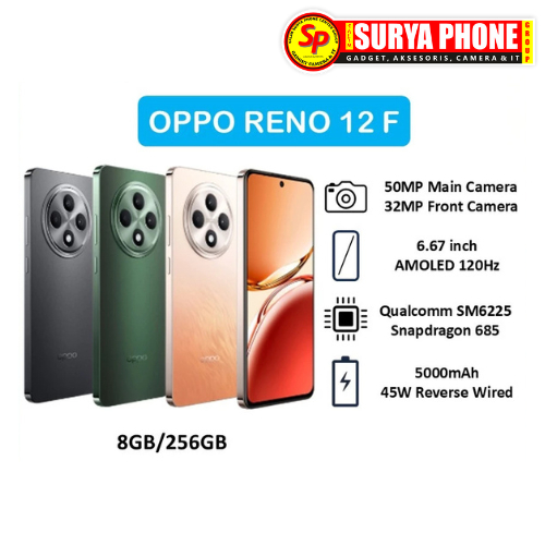 OPPO RENO 12F 4G RAM 8GB / 256GB