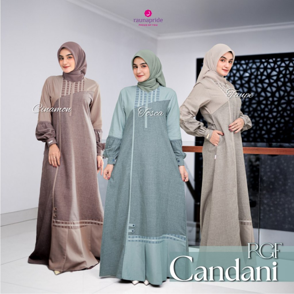 Gamis Lebaran 2026 Terbaru Gamis Rauna CANDANI Raunapride Gamis Terbaru 2026 Gamis Busui Friendly Ga