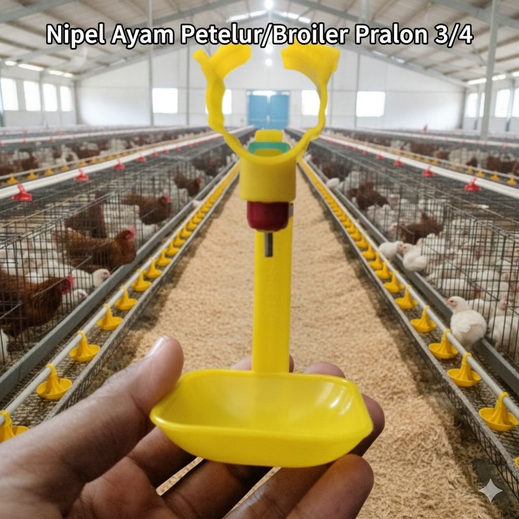 Nipel Ayam ¾ Broiler / petelur+ Cup (Merah&KUNING)