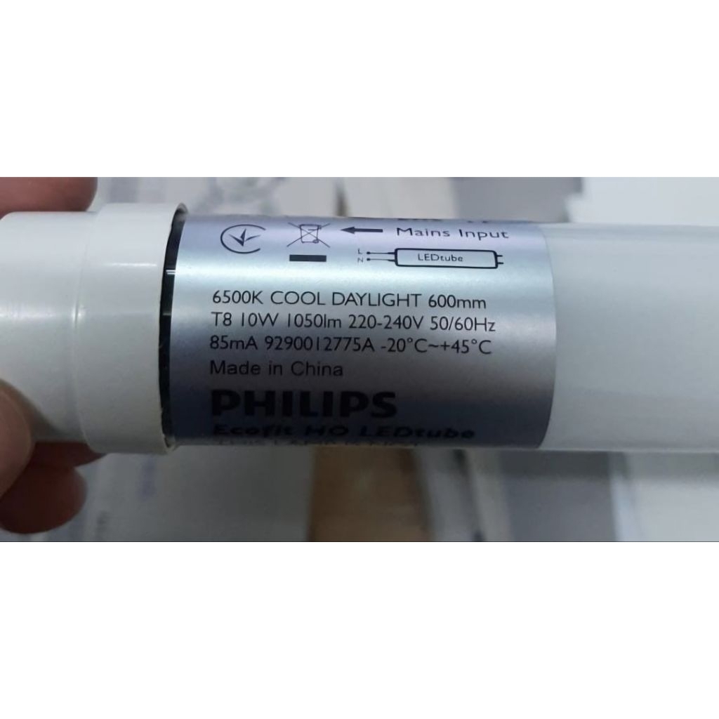 Lampu Philips TL LED Ecofit 10Watt T8 Panjang 60cm LED Putih 10W Panjang 600mm