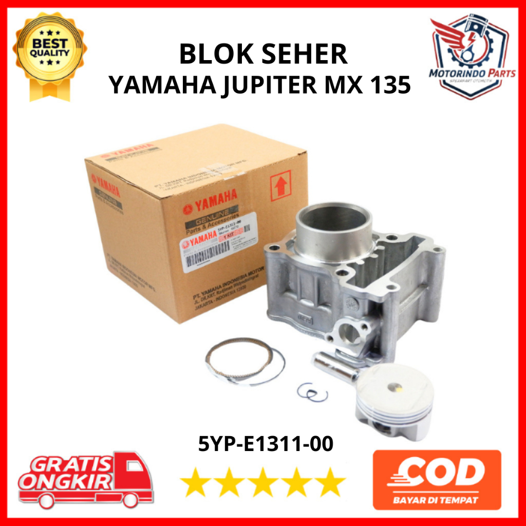 Blok Seher 1 Set Yamaha Jupiter MX 135 Old & New – 5YP-E1311-00 Blok Silinder Piston Ring Bosh