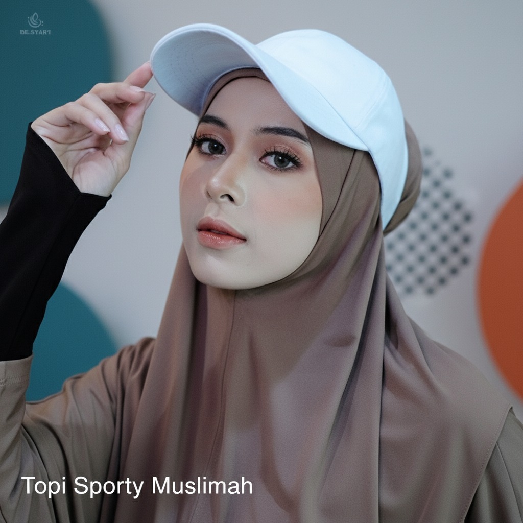 Be.Syar'i - Topi Muslimah Sport | Topi Cepol Hijab Anti Panas, Nyaman & Adem untuk Muslimah Aktif