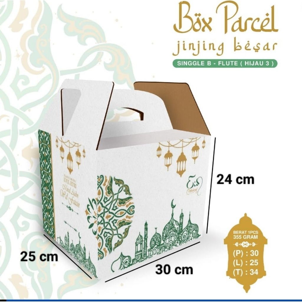 KARDUS BOX PARCEL JINJING BESAR|LEBARAN|IDULFITRI|HAMPERS 25x30x24