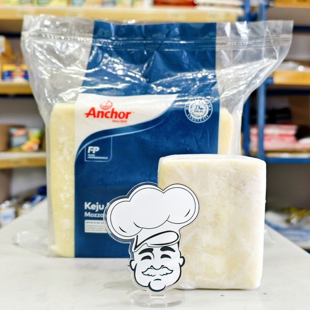 Keju Mozarella Anchor 250Gr / Keju Anchor Mozarella 250Gr / Keju Blok Mozarella Anchor / Anchor Moza