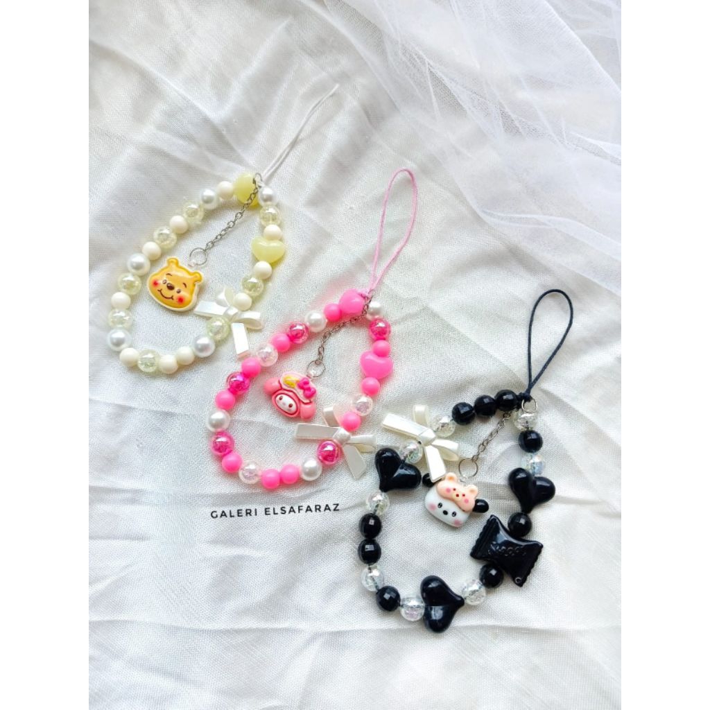 PAKET GANTUNGAN HP TAS SANRIO 1 LUSIN ATAU 12PCS KARAKTER RANDOM CANTIK DAN LUCU