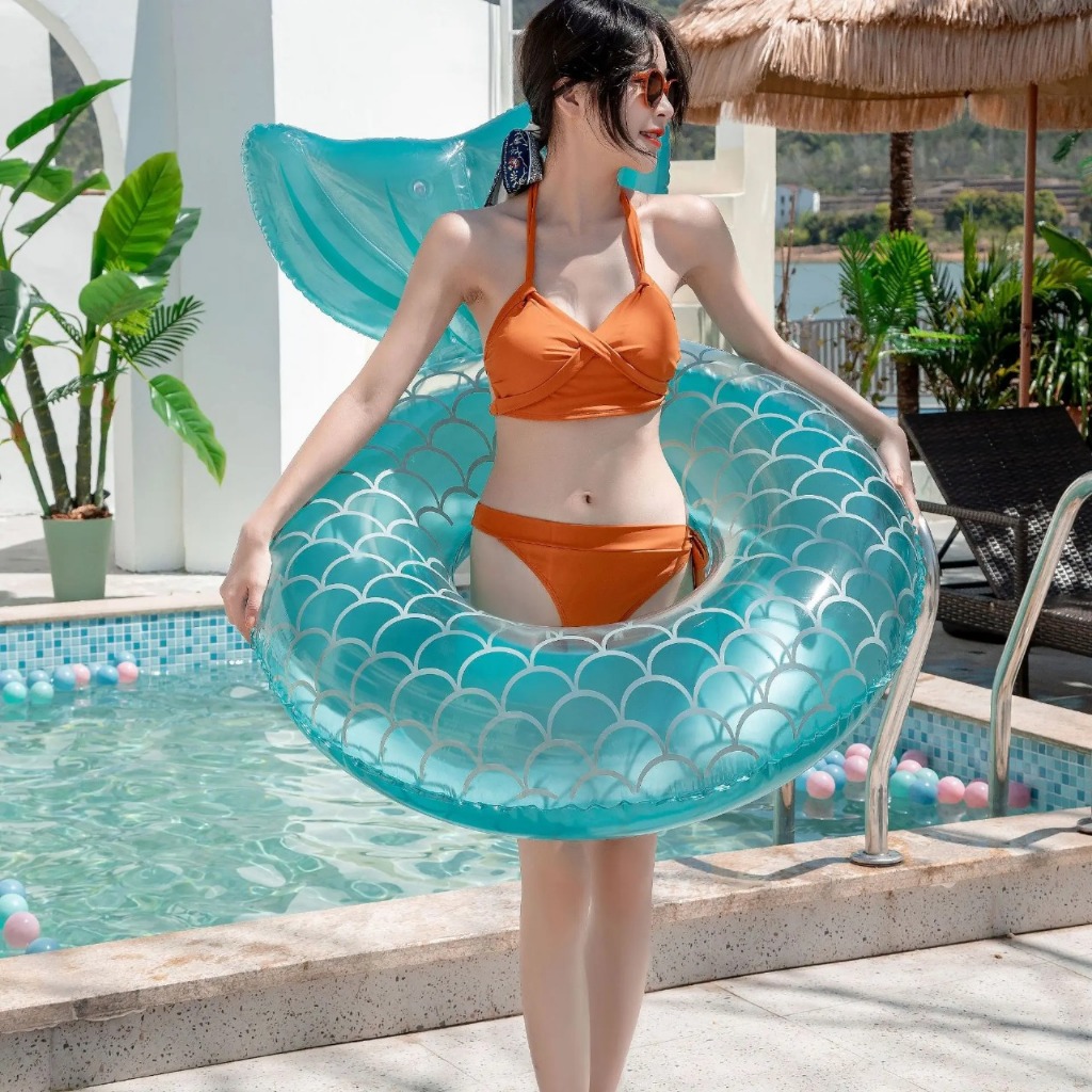 Pelampung Renang Jumbo Mermaid Blue Swim Trainer Ban Renang Dewasa Ban Pelampung Ring