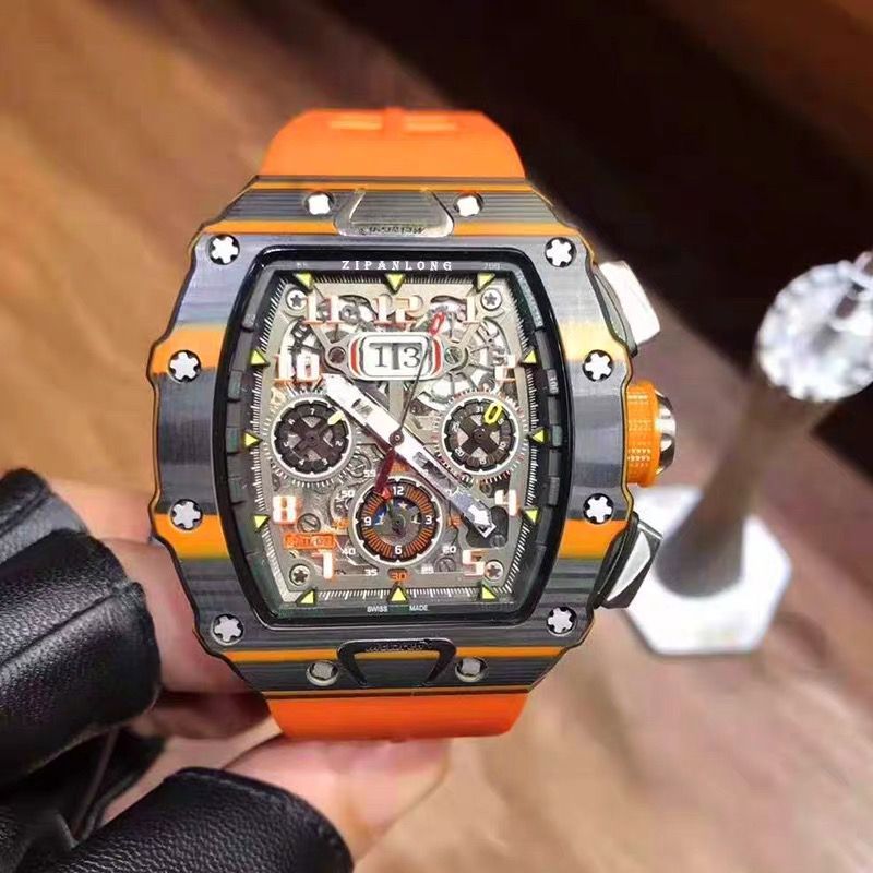 [212] LUXURY JAM - NEW STYLE - JAM TANGAN PRIA BODY RM EDISI MCLAREN NO LOGO RM