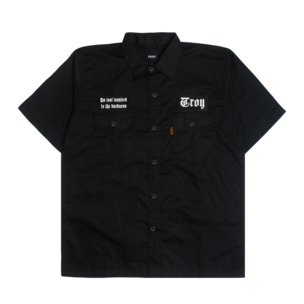 TROY COMPANY Work Shirt Black Lost Inspired - Workshirt Kemeja Kerja PDH Hitam WSN 3457