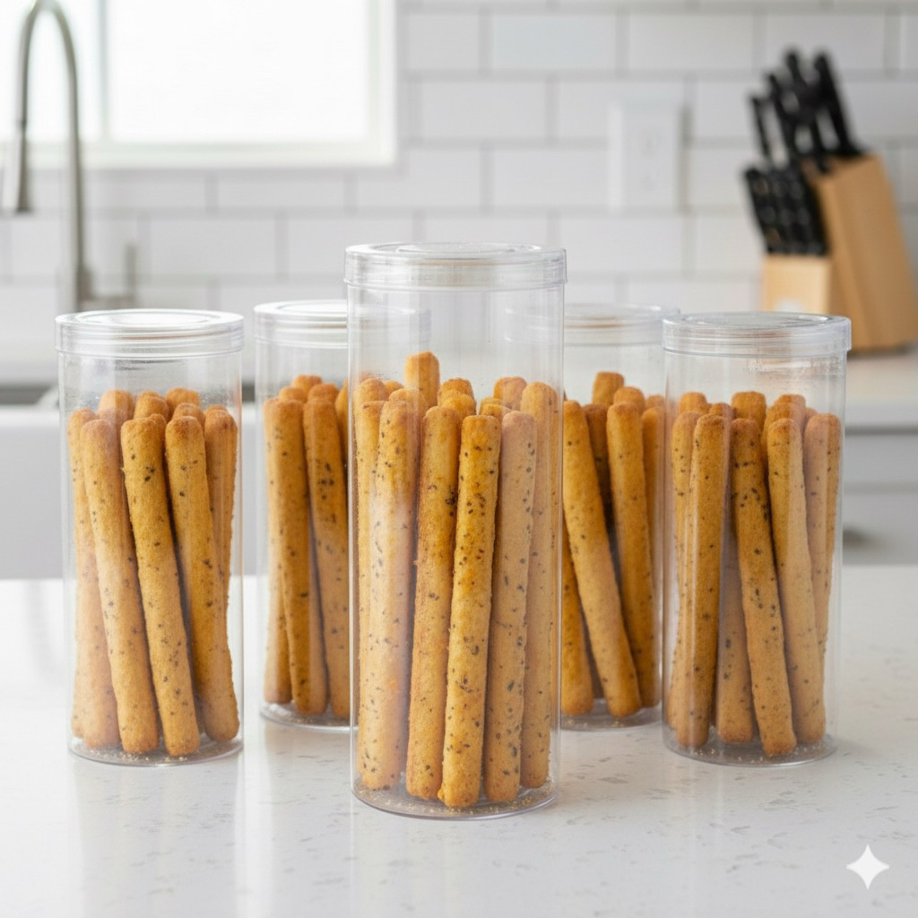 Tabung Mika Toples jar transparan kue kering nastar diameter 8cm tempat kue bogor kripik