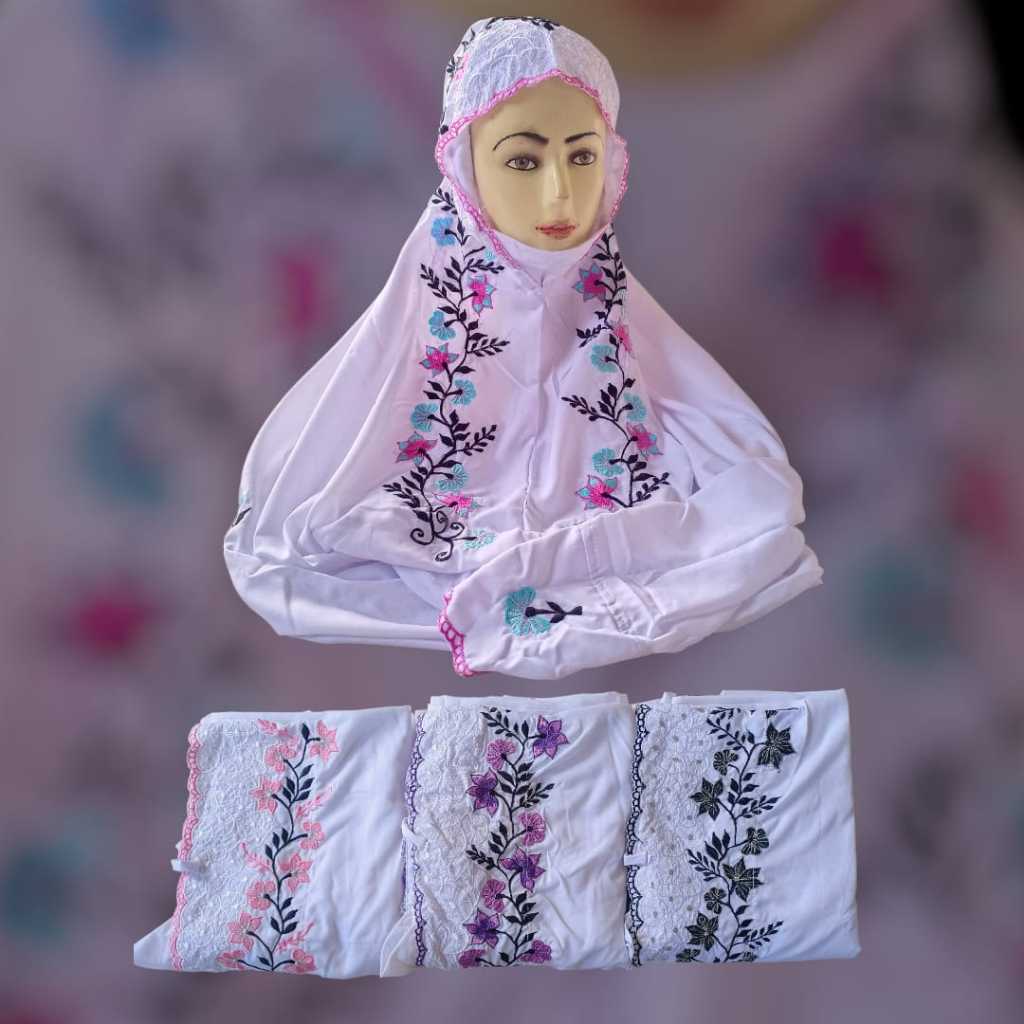 MUKENA POLINO REMAJA/MUKENA POLINO BORDIR/MUKENA TERUSAN REMAJA