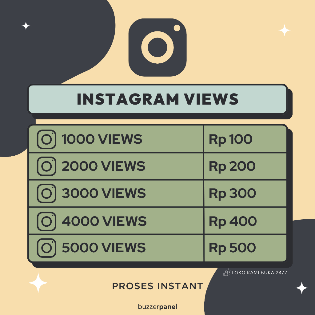 Jasa Tambah Views IG reels fast permanen non drop View Instagram - Buzzerpanel