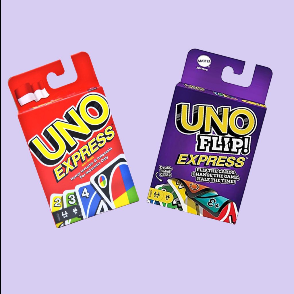 UNO EXPRESS & UNO FLIP EXPRESS Original Mattel | Kartu Game Uno Mini Travel – Party Card Game Seru
