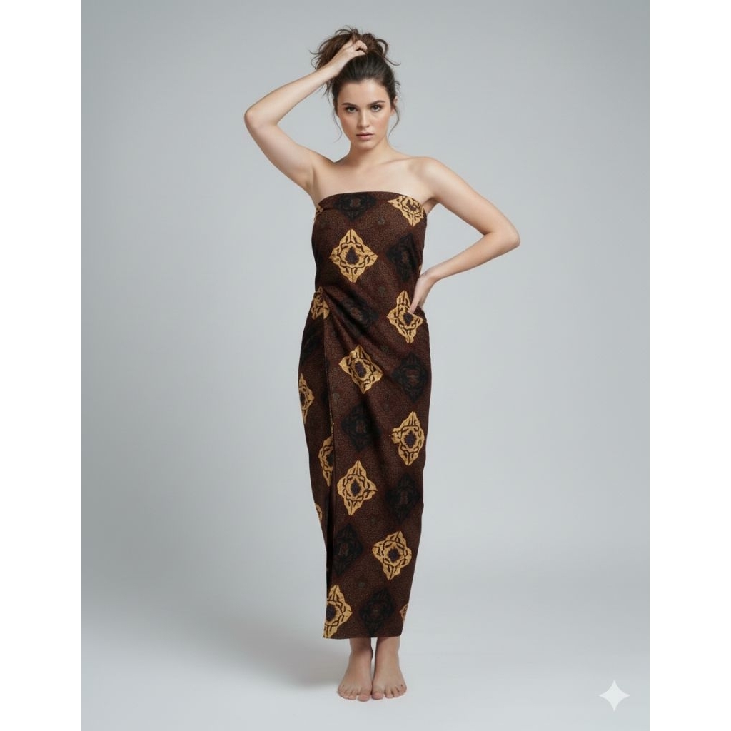 Kain Batik Premium Motif Ceplok Mlinjon Sogan