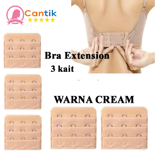Bra Extender 3 Kait / Perpanjangan BH 3 Hook / Ekstensi Bra Wanita Adjustable Lembut & Nyaman