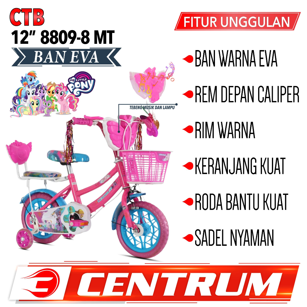 Sepeda Anak Perempuan 12 16 18  Inch Centrum / Sepeda Anak Perempuan Murah