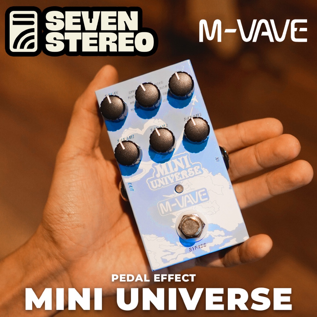 M-VAVE Mini Universe Pedal Efek Gitar Reverb Digital 9 Mode MINI EFX True Bypass