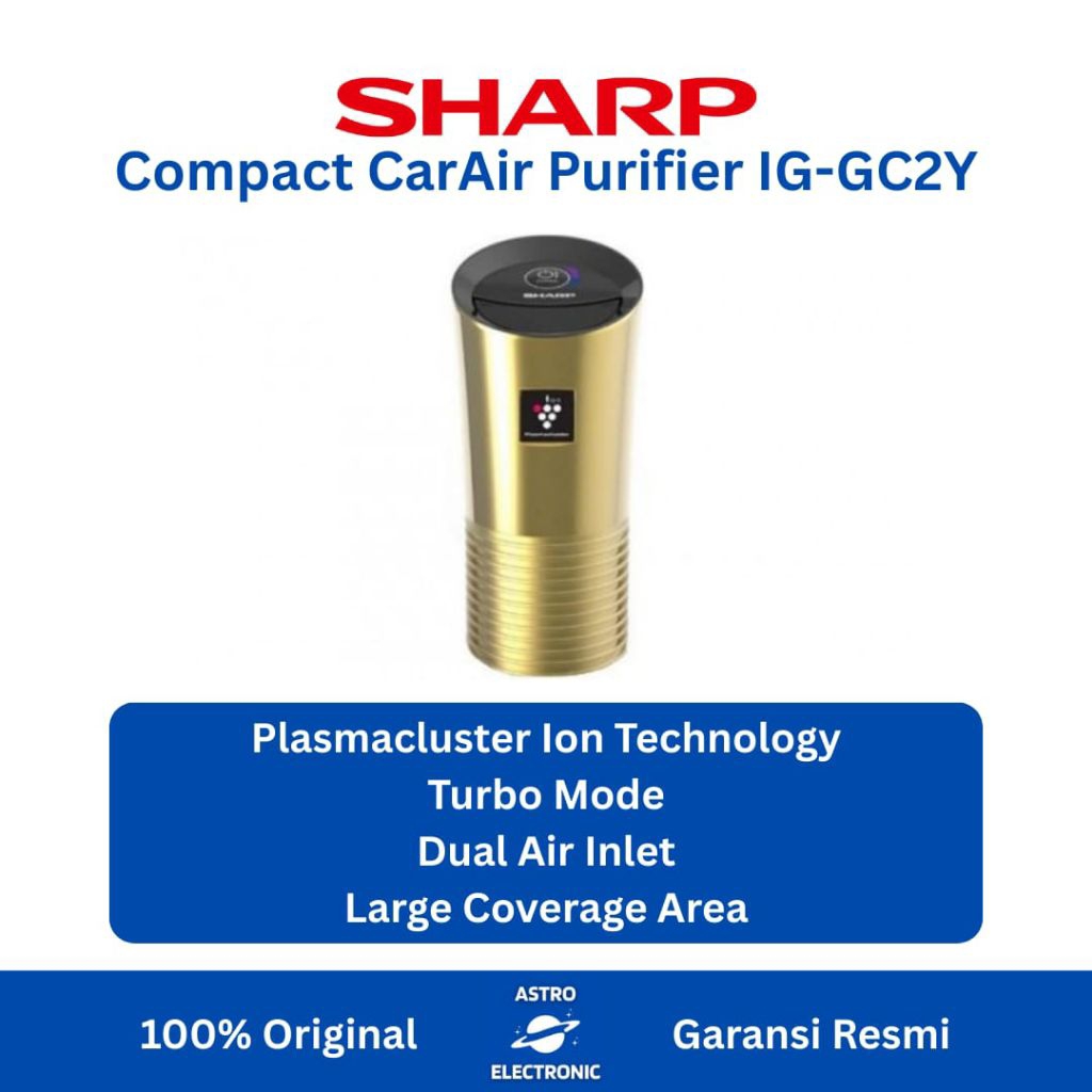 SHARP IG-GC2Y / IGGC2Y / IG GC2Y COMPACT AIR PURIFIER FOR CAR - GOLD