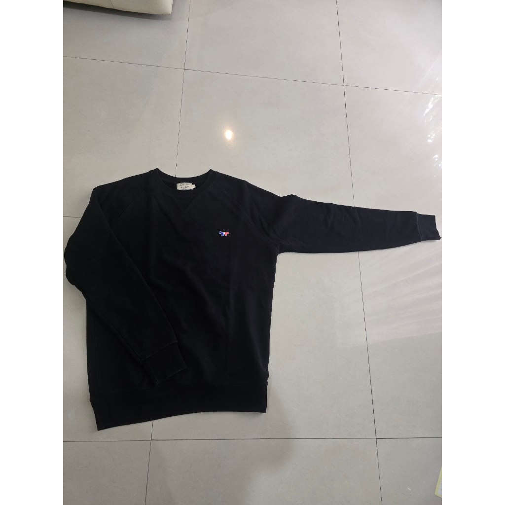 MAISON KITSUNE PRELOVED Sweater Black Small Logo 100% Original