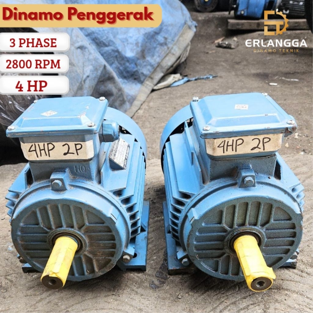 Dinamo Penggerak 4 HP - RPM 2800 - 3 Phase