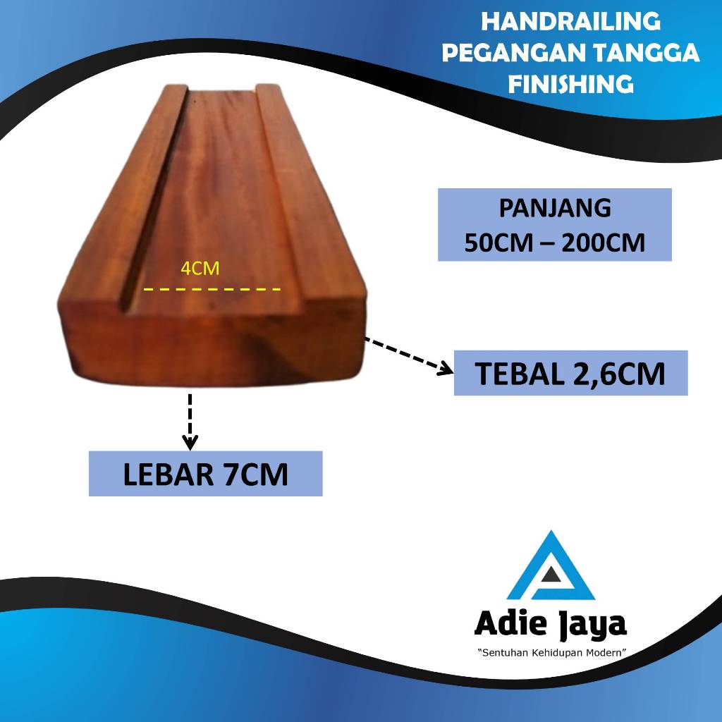 pegangan tangga minimalis finishing cat