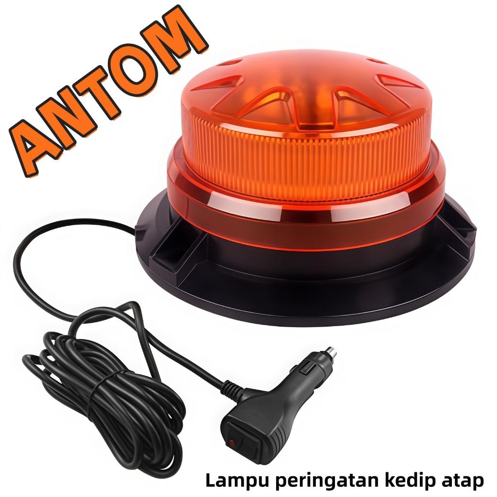 Lampu Peringatan LED Flash Terang Magnet untuk Atap Mobil Truk Proyek dan Kontruksi